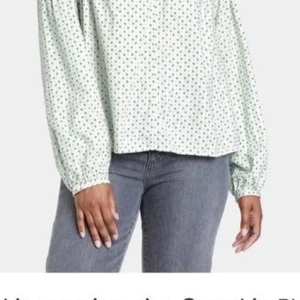 Women's Balloon Long Sleeve Poet Blouse - Universal Thread™ xs NWOT - Picture 3 of 8